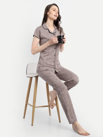 Women's Cotton circle Night Suit Set (918)